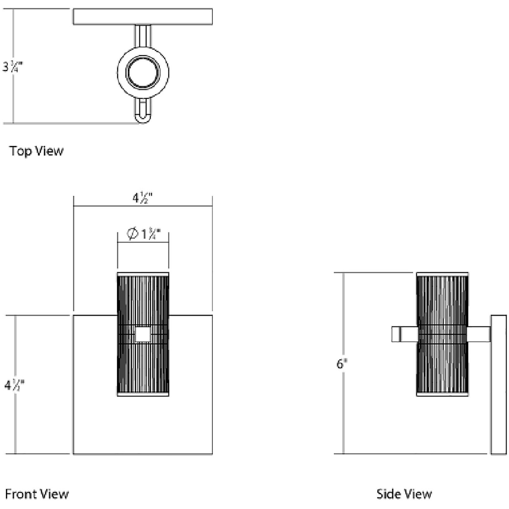 Suspenders LED 2 inch Satin Black ADA Modular Wall Mount Wall Light