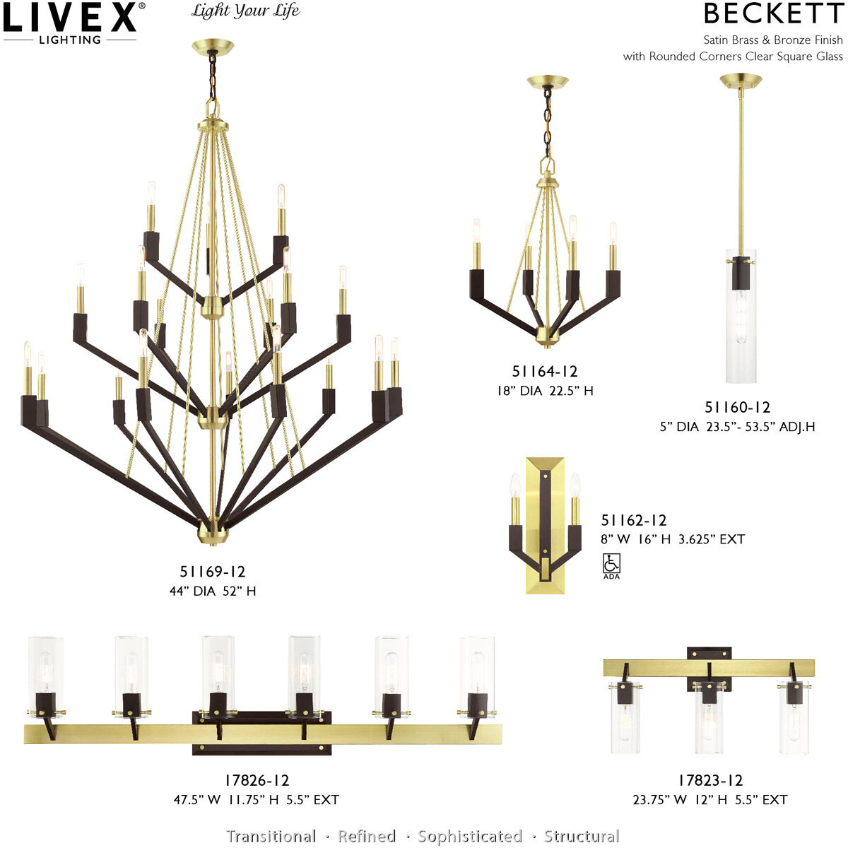 Beckett 4 Light 18 inch Satin Brass Mini Chandelier Ceiling Light