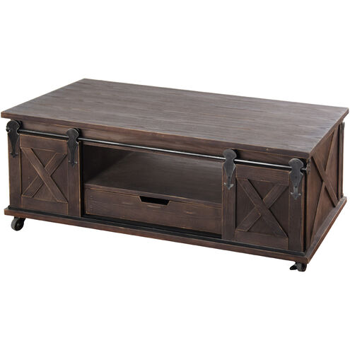 Presley 47 X 24 inch Dark Brown Coffee Table 