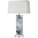 Everette 31 inch 100.00 watt Blue with Clear Table Lamp Portable Light