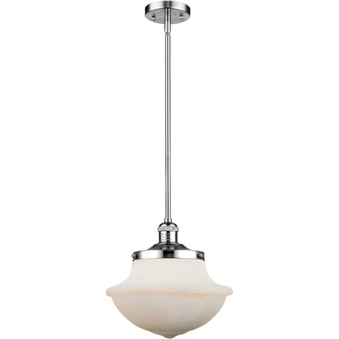 Franklin Restoration Oxford 1 Light 12 inch Polished Chrome Mini Pendant Ceiling Light in Incandescent, Matte White, Franklin Restoration