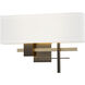 Cosmo 2 Light 16.5 inch Oil Rubbed Bronze and Soft Gold ADA Sconce Wall Light in Oil Rubbed Bronze/Soft Gold, Natural Anna