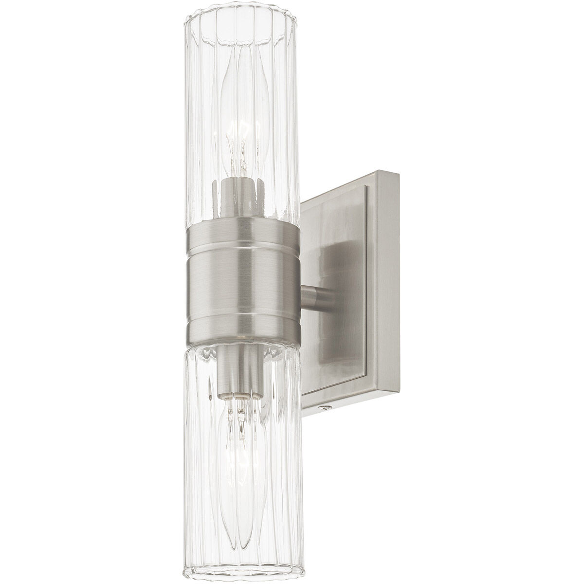 Midtown 2 Light 12 inch Brushed Nickel Bath Vanity Wall Light