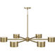 Henley LED 42.25 inch Aged Brass Chandelier Ceiling Light