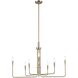 Juniper 8 Light 36 inch Antique Gold Chandelier Ceiling Light