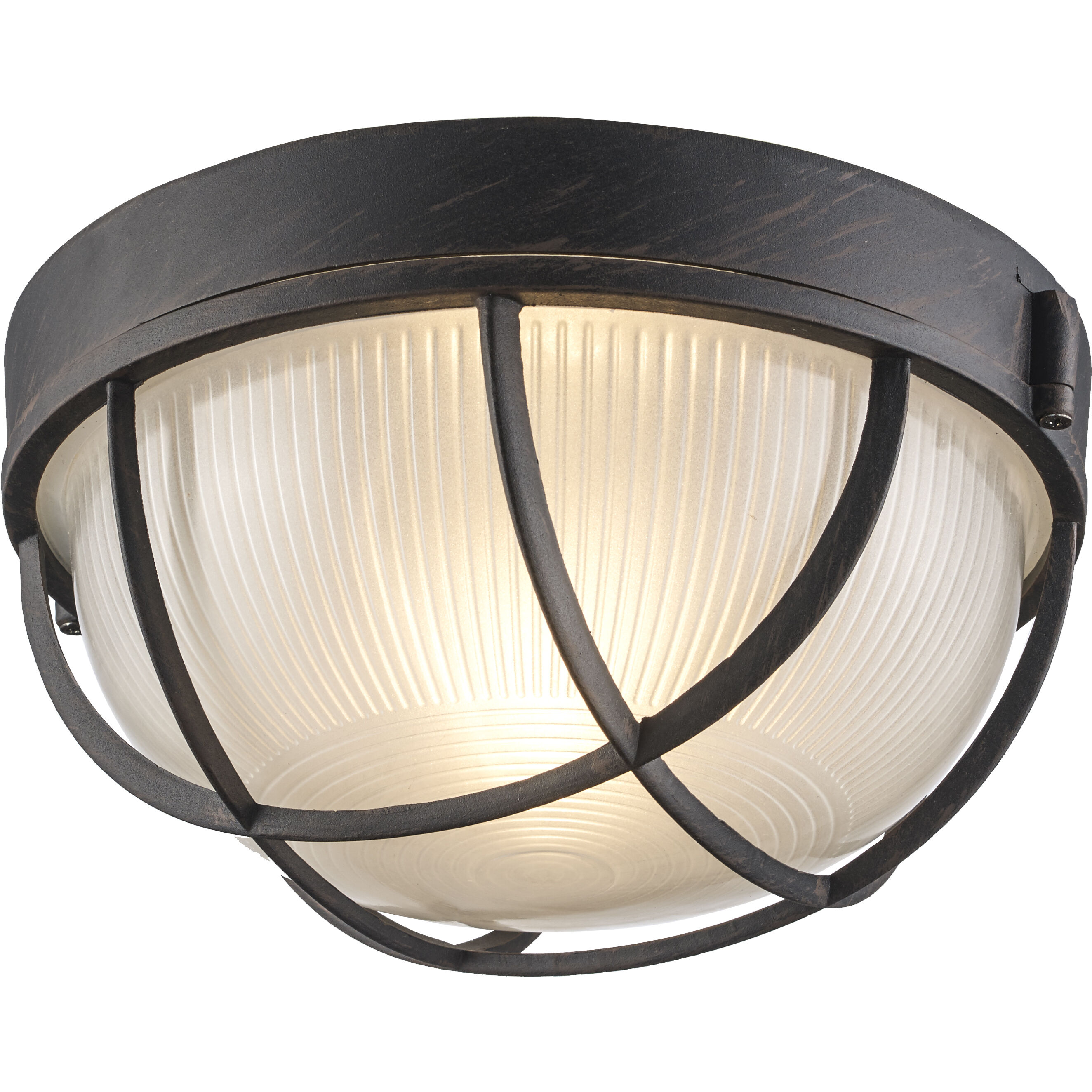 Aria 1 Light 10 inch Rust Outdoor Bulkhead