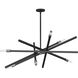 Archer 6 Light 42.5 inch Satin Black with Brushed Nickel Indoor Chandelier Ceiling Light