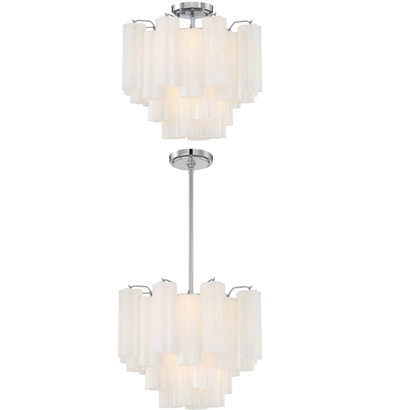 Addis 4 Light 17.75 inch Polished Chrome Mini Chandelier Ceiling Light in White