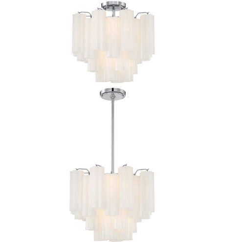Addis 4 Light 17.75 inch Polished Chrome Chandelier Ceiling Light in White
