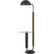 Keyser 63 inch 100.00 watt Oak and Black Floor Lamp Portable Light