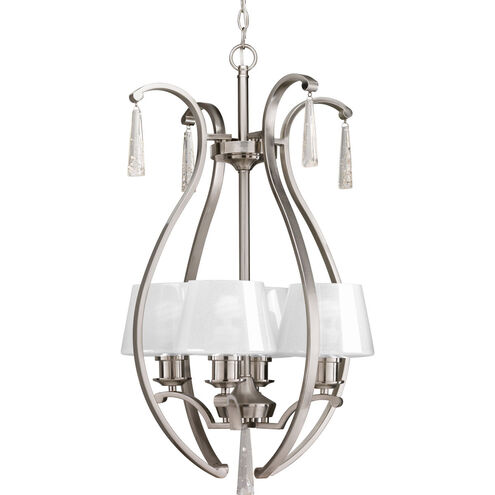 Dazzle 4 Light 18 inch Brushed Nickel Foyer Pendant Ceiling Light