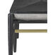 Visby Cerused Black/Brushed Brass Bench