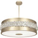 Arctic Halo 3 Light 32 inch Gold Pendant Ceiling Light