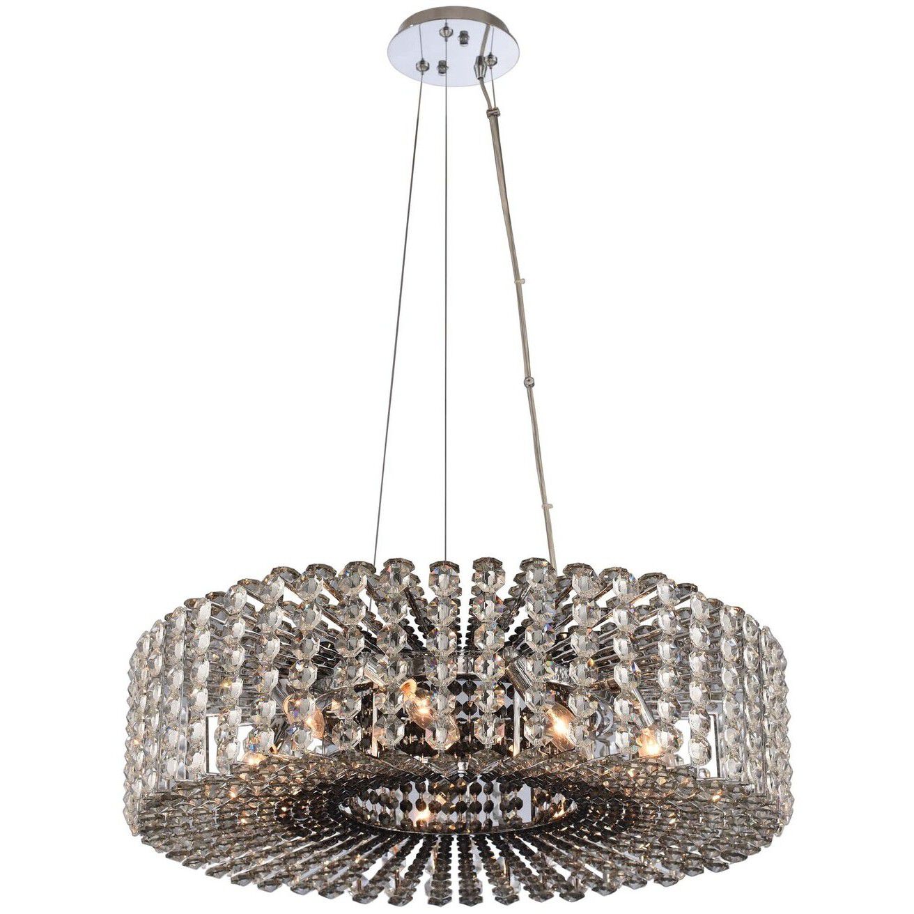 Anello 9 Light 26 inch Chrome Pendant Ceiling Light