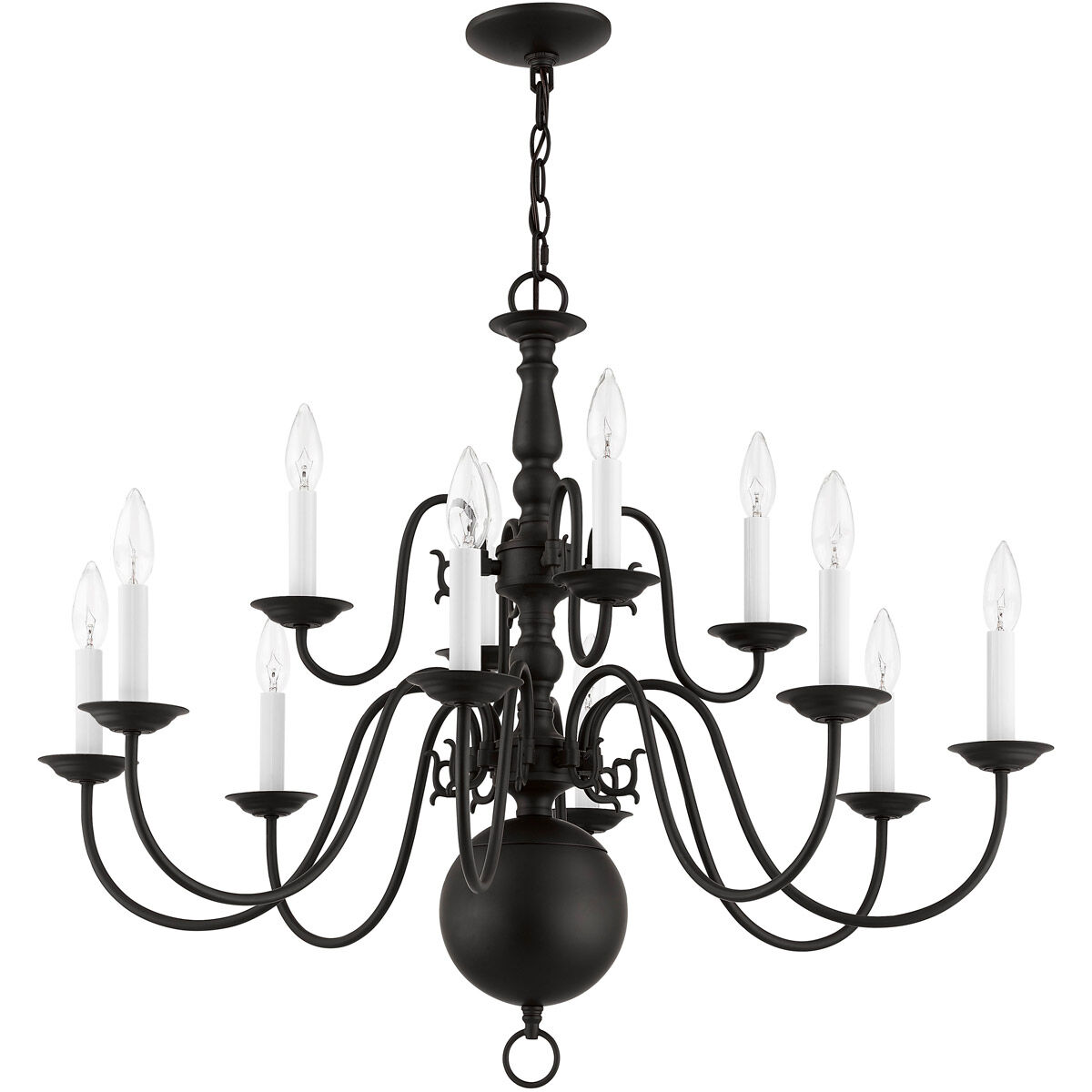 Williamsburgh 12 Light 32 inch Bronze Chandelier Ceiling Light