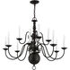 Williamsburgh 12 Light 32 inch Bronze Chandelier Ceiling Light