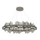 Hildene LED 38 inch Dark Smoke and Sterling Pendant Ceiling Light in Dark Smoke/Sterling, Circular