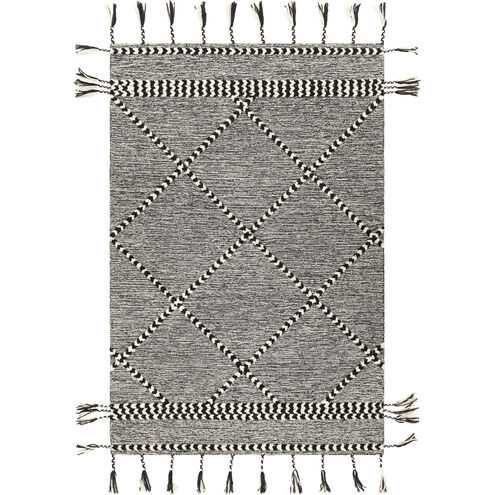 Zanafi Tassels 144 X 106 inch Black Rug in 9 X 12, Rectangle