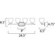 Axis 4 Light 28.5 inch Satin Nickel Bath Vanity Wall Light