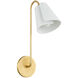 Lila 1 Light 5.5 inch Gold Leaf/Textured On White Combo Wall Sconce Wall Light