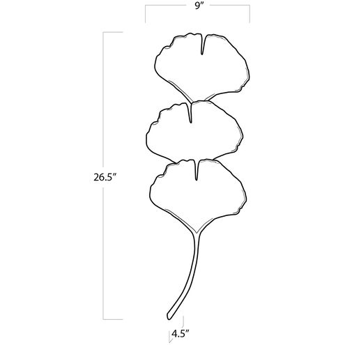 Ginkgo 2 Light 9 inch Gold Wall Sconce Wall Light, Large