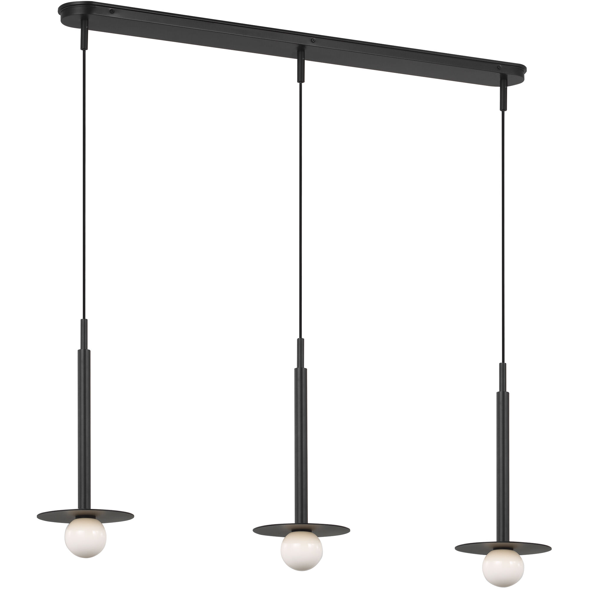 Kelly by Kelly Wearstler Nodes Linear Pendant Ceiling Light in Midnight Black