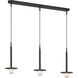 Kelly by Kelly Wearstler Nodes Linear Pendant Ceiling Light in Midnight Black