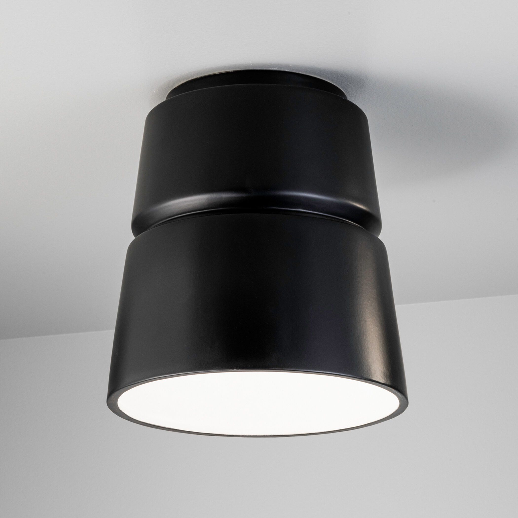 Radiance Collection 1 Light 7.5 inch Carbon Matte Black Outdoor Flush-Mount