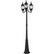 Frontenac 3 Light 84 inch Textured Black Outdoor Post Light