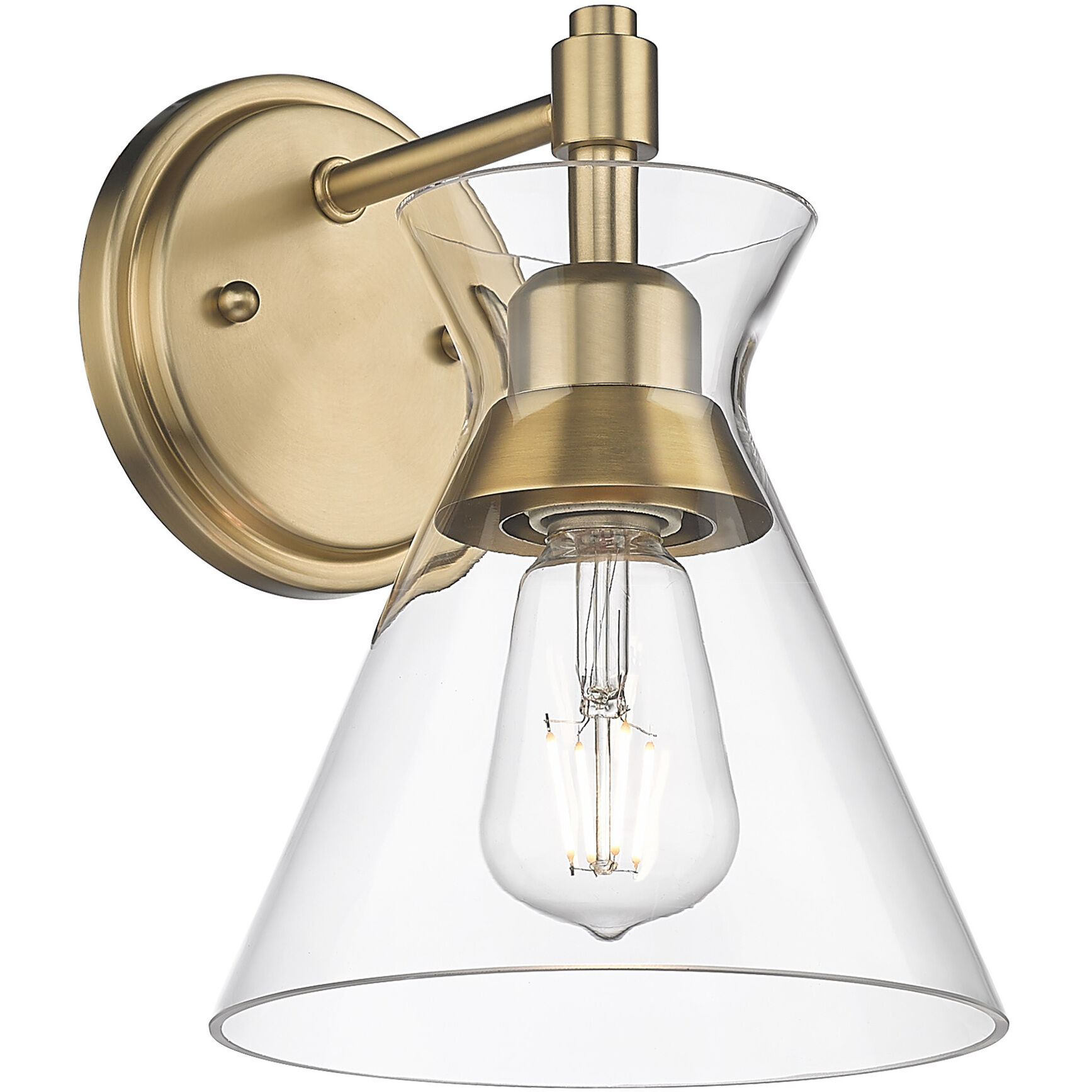 Malta 1 Light 7.25 inch Brushed Champagne Brass Wall Sconce Wall Light