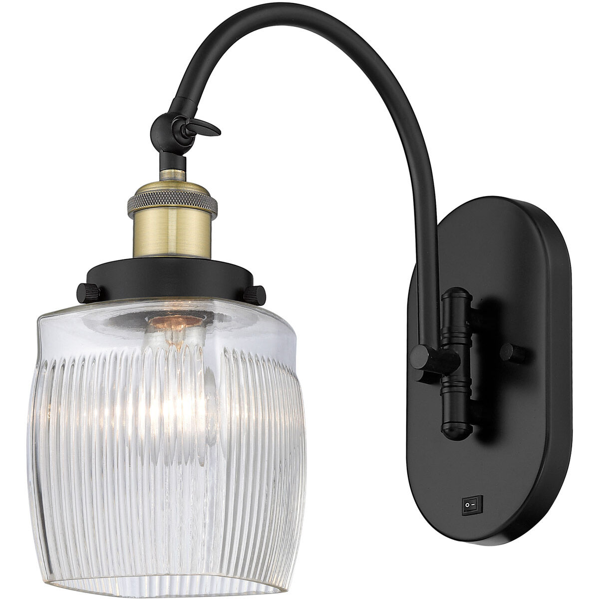 Franklin Restoration Colton LED 6 inch Black Antique Brass Sconce Wall Light