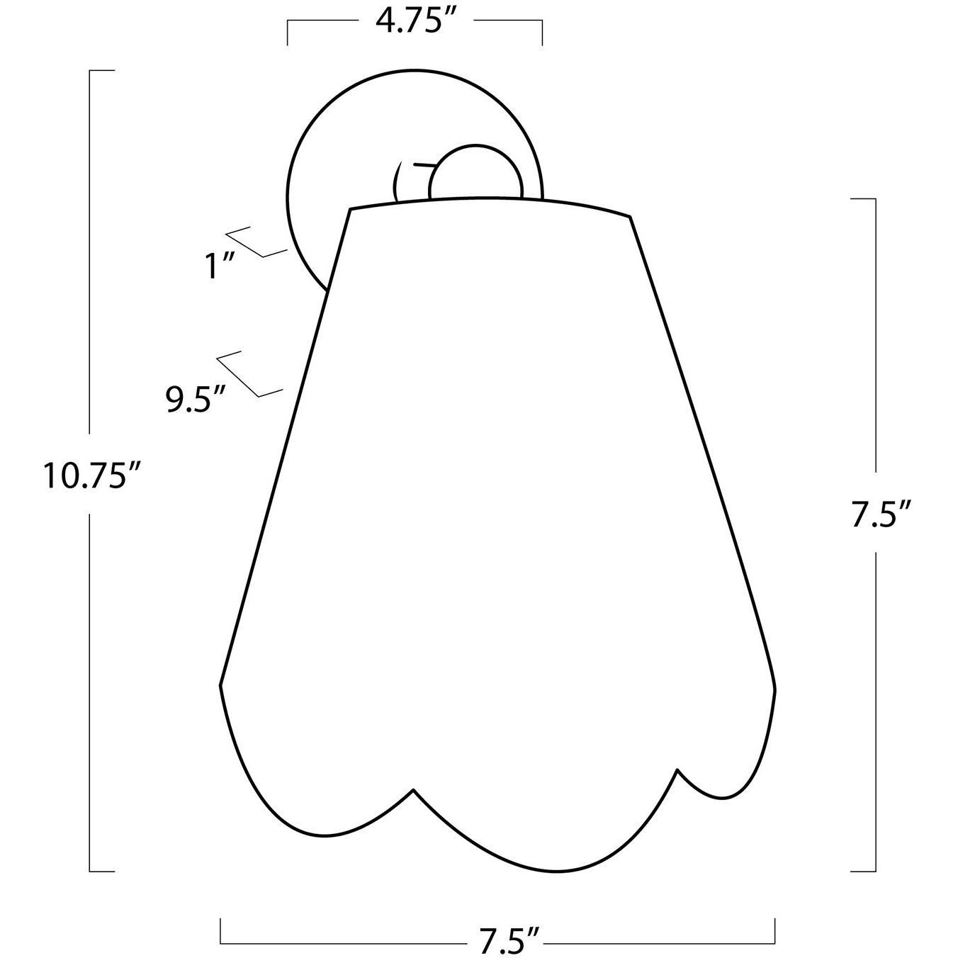 Kismet 1 Light 7.5 inch Natural Brass Wall Sconce Wall Light, Hanging