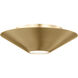 Kelly by Kelly Wearstler Echo LED 8.38 inch Burnished Brass Flush Mount and Sconce Ceiling Light