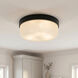 Langford 3 Light 15 inch Matte Black Flush Mount Ceiling Light