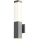 Square Column LED 20 inch Textured Gray Indoor-Outdoor Sconce