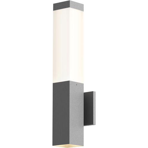 Square Column LED 20 inch Textured Gray Indoor-Outdoor Sconce