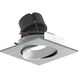 Pearl Natural Metal Reflector / Natural Metal Flange LED Square Adjustable Cone Retrofit in 2700K, 4" Retrofit
