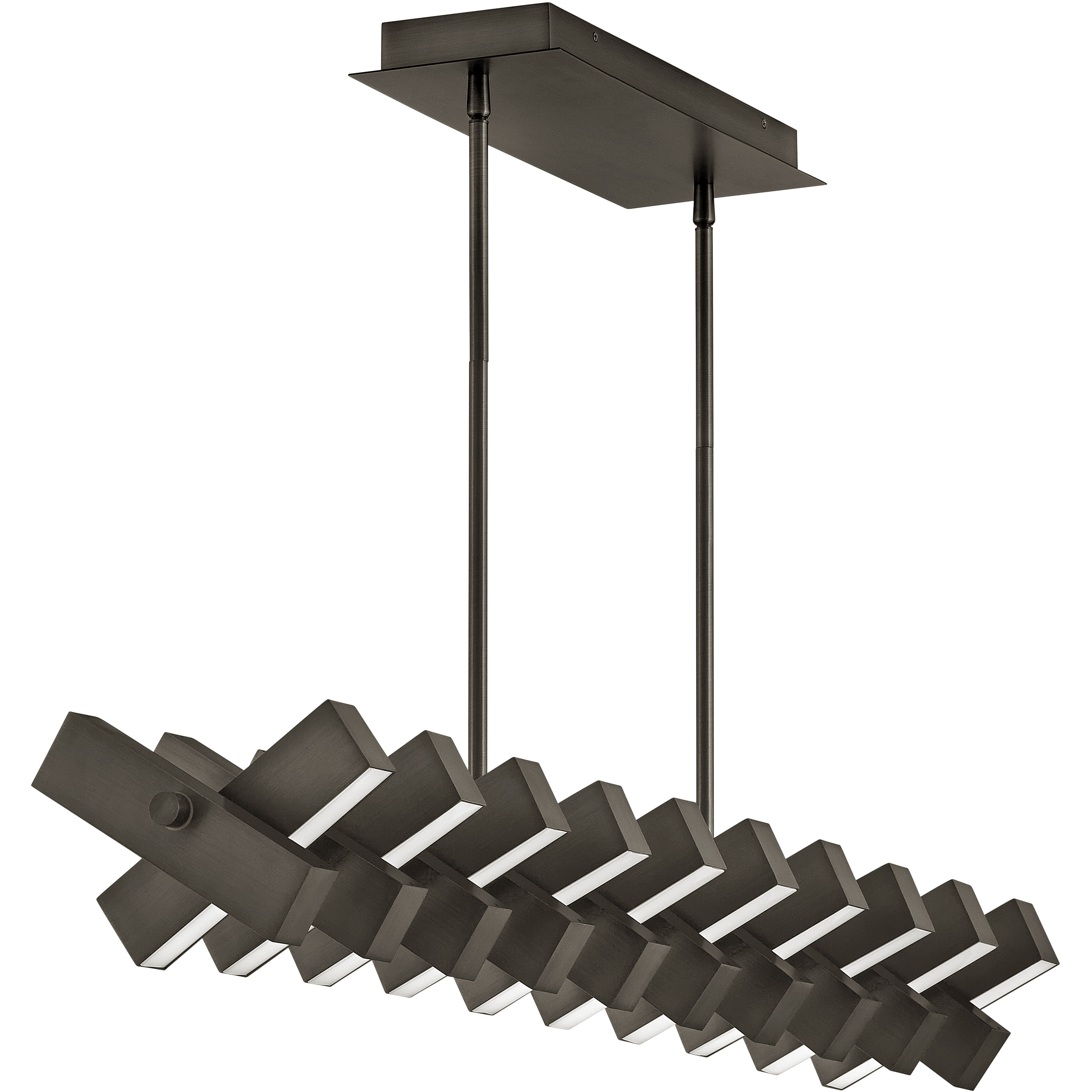 Stitch LED 42 inch Painted Black Oxide Chandelier Ceiling Light
