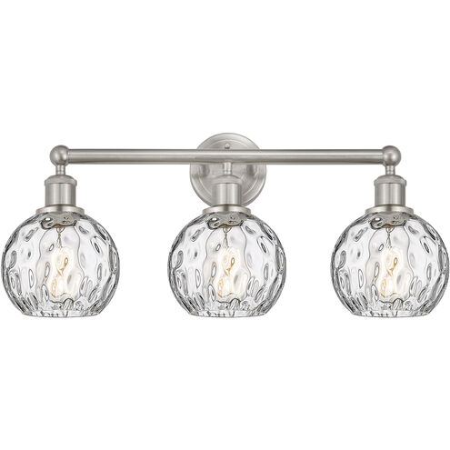 Edison Athens Water Glass 3 Light 24 inch Brushed Satin Nickel Bath Vanity Light Wall Light