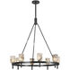 Lucian 8 Light 36.13 inch Urban Bronze/Alabaster Chandelier Ceiling Light in Alabaster Shade