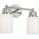 C&M by Chapman & Myers Ashford 2 Light 13.5 inch Polished Nickel Bath Vanity Wall Light