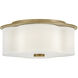 Delaney 2 Light 14 inch Heritage Brass Flush Mount Ceiling Light