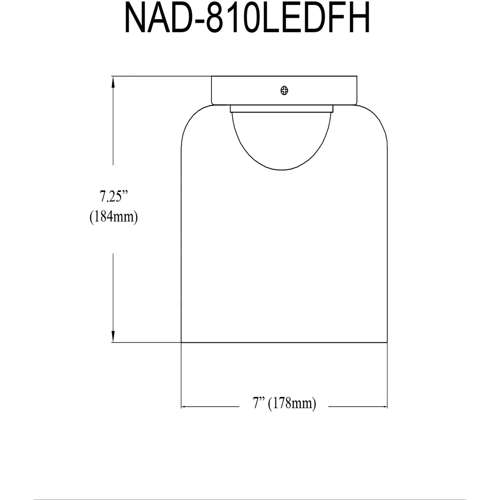 Nadine LED 7 inch Matte Black Flush Mount Ceiling Light