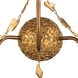 Mosaic 3 Light 10 inch Gold Leaf Wall Sconce Wall Light, Flambeau