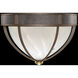 Mirage 3 Light 18.75 inch Bronze Flush Mount Ceiling Light