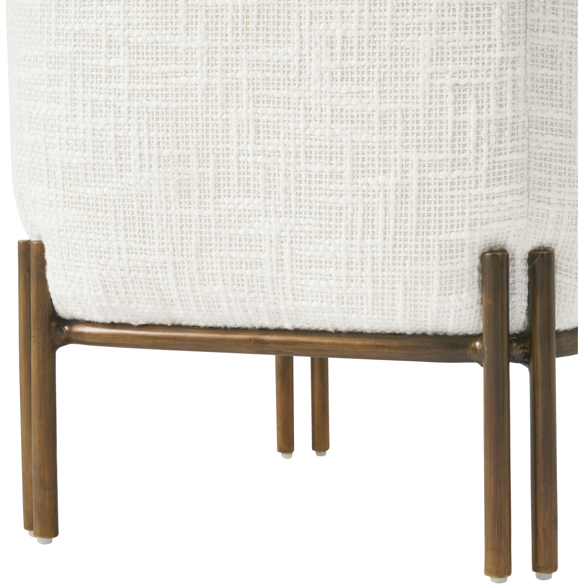 Meline 15 inch Antique Brass Stool