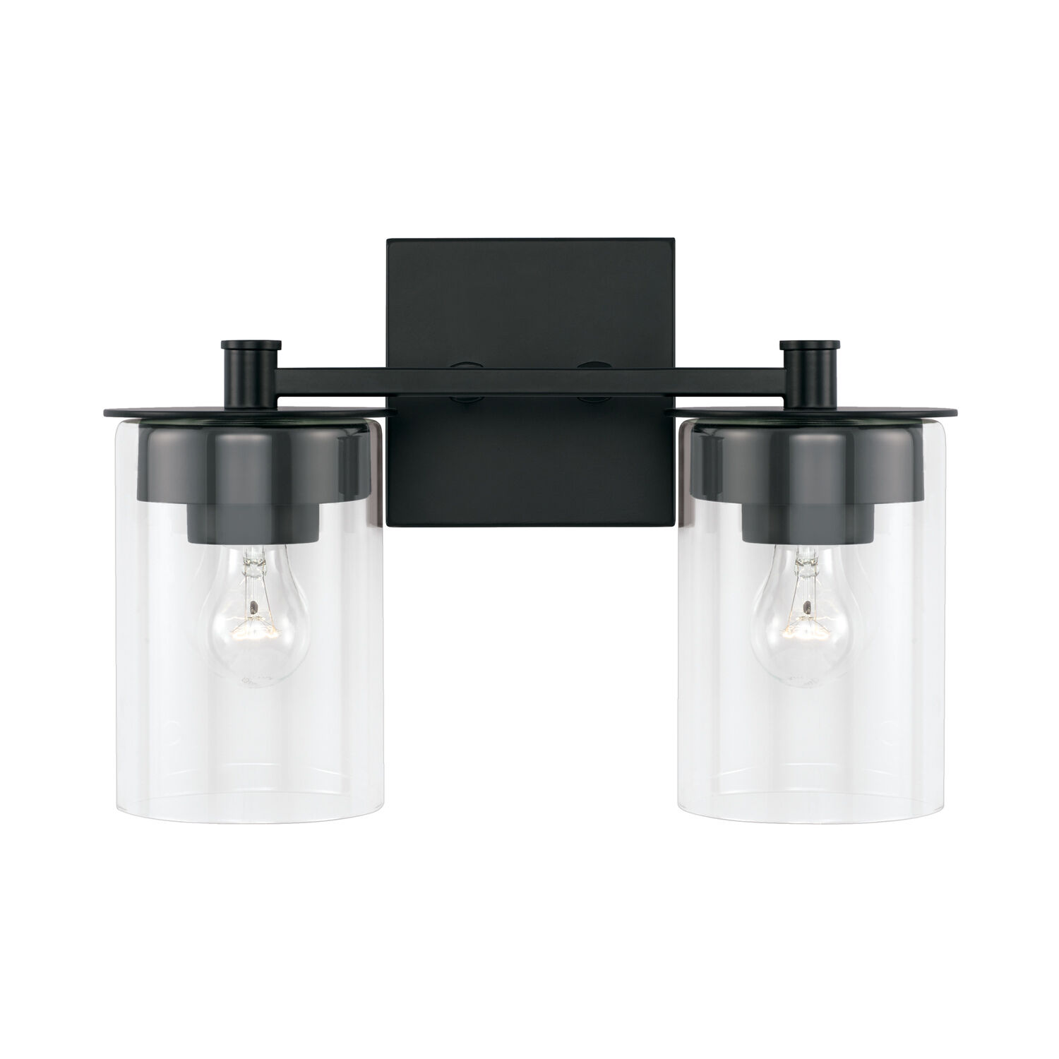 Mason 2 Light 14 inch Matte Black Vanity Light Wall Light