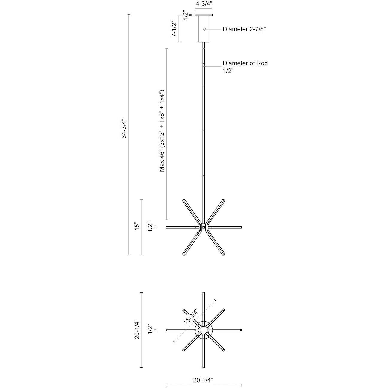 Sirius Minor LED 20.25 inch Brushed Gold Chandelier Ceiling Light