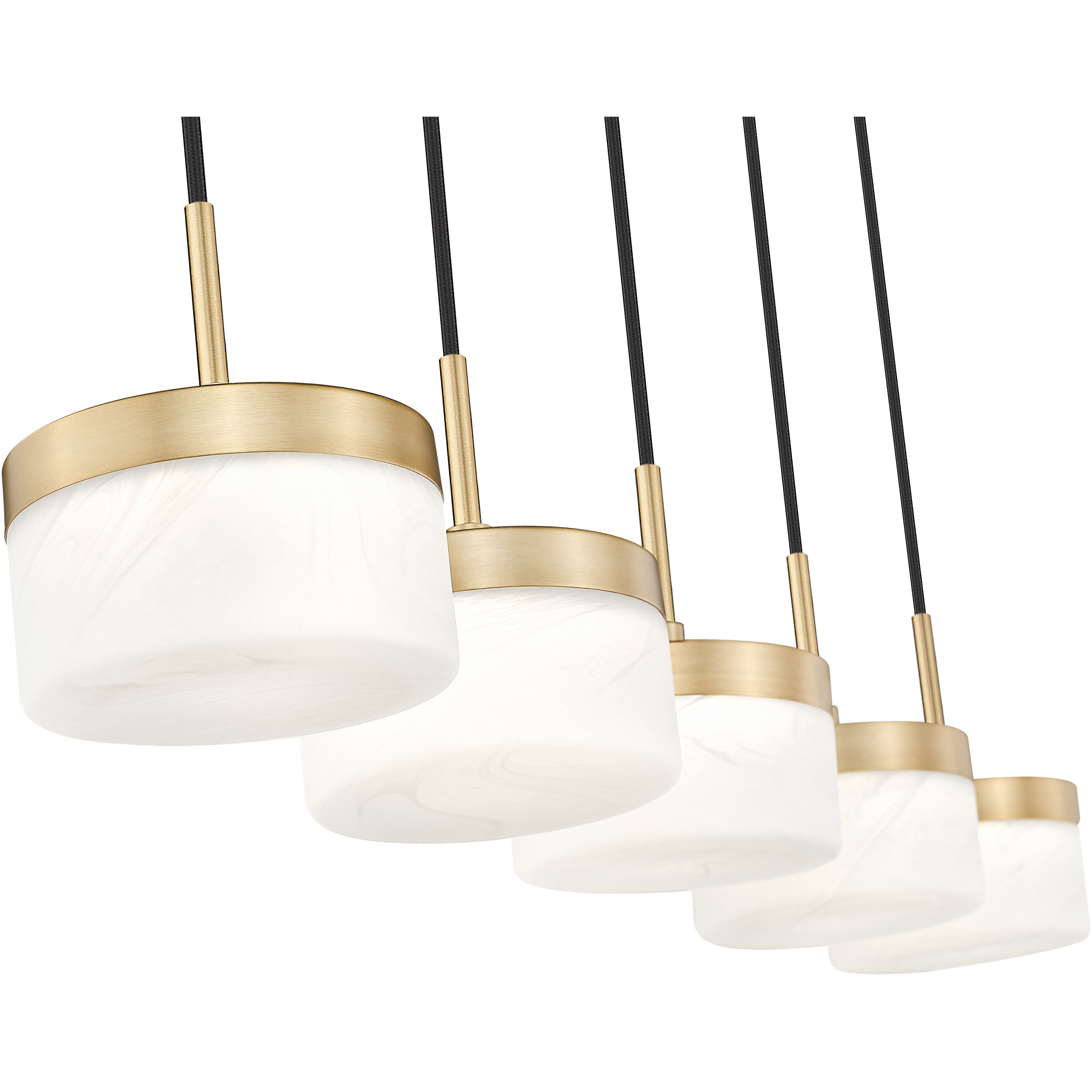 Renaud LED 46 inch Modern Gold Linear Chandelier Ceiling Light
