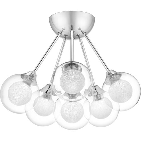 Spellbound 6 Light 16 inch Polished Chrome Semi-Flush Mount Ceiling Light